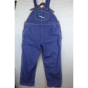 NWT KEY Overall Bibs Mens 52x30 Blue Jeans Denim Workwear Farmer Barn